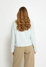 Load image into Gallery viewer, Denisa Organic Cotton Striped Long Sleeve - Skyway Blue
