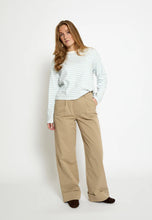 Load image into Gallery viewer, Denisa Organic Cotton Striped Long Sleeve - Skyway Blue
