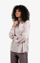 Load image into Gallery viewer, Satin finish blouse with pleated detail - Blush
