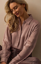Load image into Gallery viewer, Satin finish blouse with pleated detail - Blush
