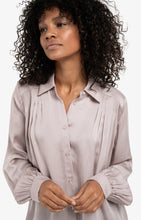 Load image into Gallery viewer, Satin finish blouse with pleated detail - Blush
