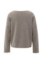Load image into Gallery viewer, Wool Blend Boatneck Sweater - Brown Melange
