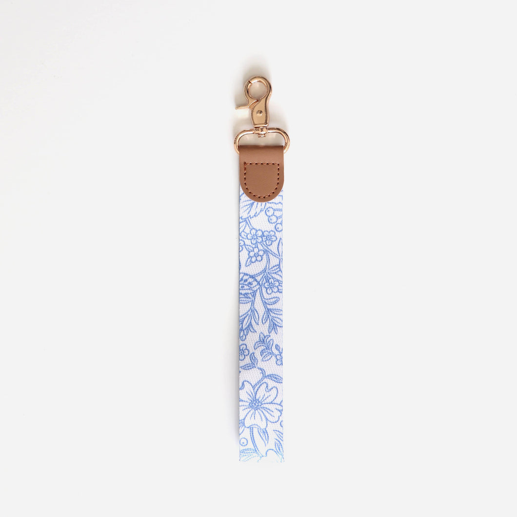 Blue Garden Wristlet Lanyard