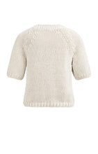 Load image into Gallery viewer, Heavy Yarn Short Sleeve Sweater - Beige

