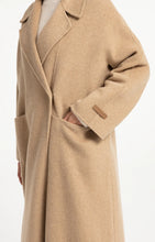 Load image into Gallery viewer, Extra Long Oversized Wool Blend Coat - Cornstalk Brown Melange
