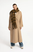 Load image into Gallery viewer, Extra Long Oversized Wool Blend Coat - Cornstalk Brown Melange
