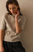 Load image into Gallery viewer, Fine Knit Sweater with button detail - Cloud Grey
