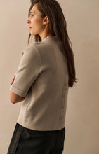 Load image into Gallery viewer, Fine Knit Sweater with button detail - Cloud Grey
