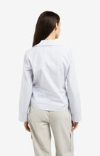 Load image into Gallery viewer, Striped Cotton Blouse with drawstring detail

