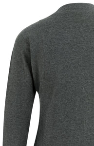 Fitted Mock Neck Long Sleeve Top - Anthracite