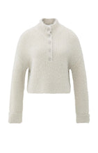 Load image into Gallery viewer, Fluffy Sweater with collar and buttons - Cloud Grey
