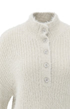 Load image into Gallery viewer, Fluffy Sweater with collar and buttons - Cloud Grey
