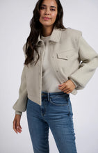 Load image into Gallery viewer, Wool Blend Jacket with Sweater Sleeves
