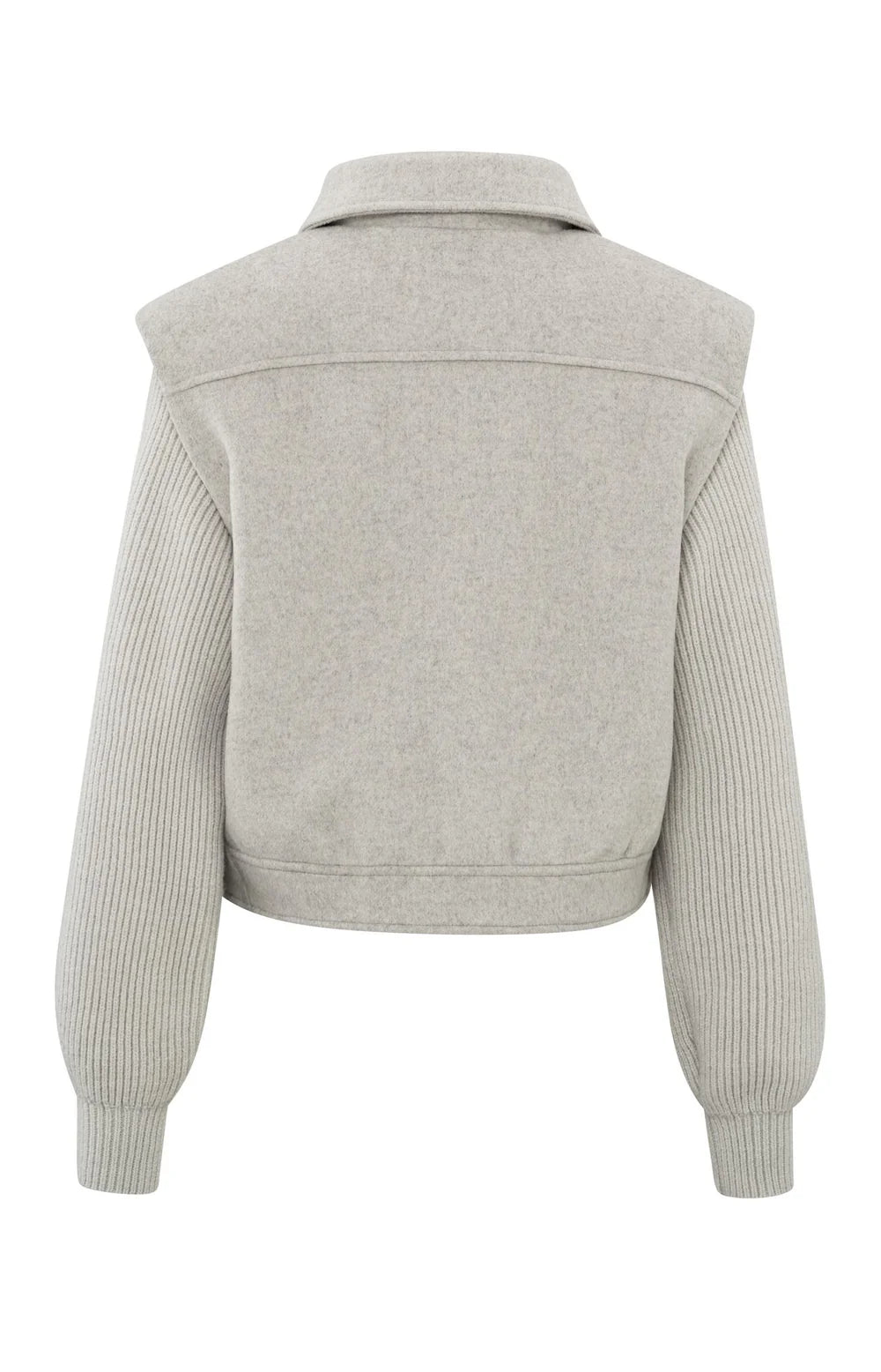 Jacket with sweater sleeves discount