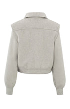 Load image into Gallery viewer, Wool Blend Jacket with Sweater Sleeves
