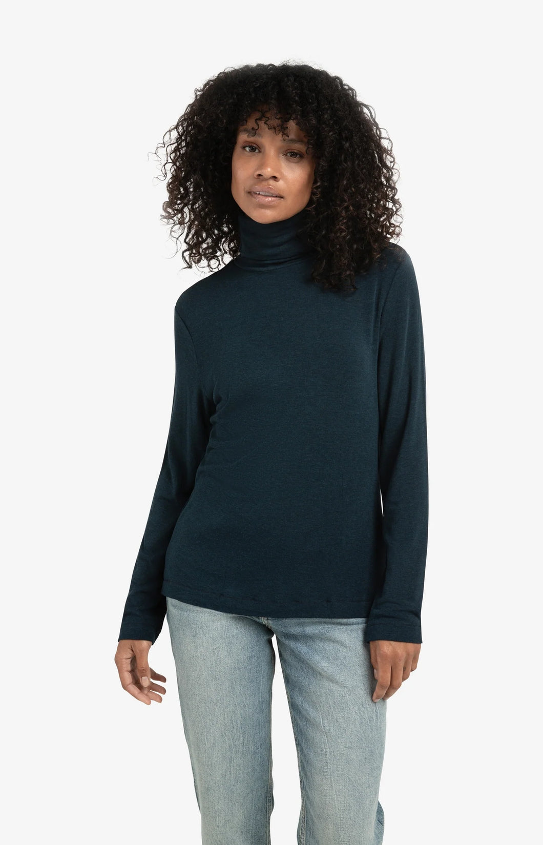 Jersey Turtleneck - Blue