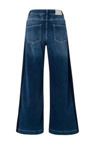 High Waist Wide Leg Contrast Denim 30"