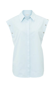 2 Way Blouse With Buttons - Air Blue