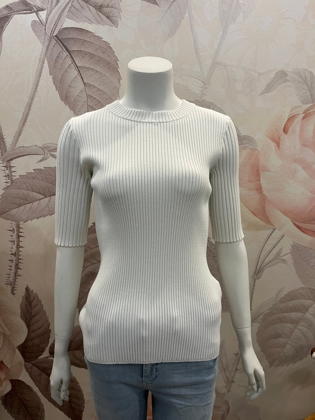 Ribbed Top - White