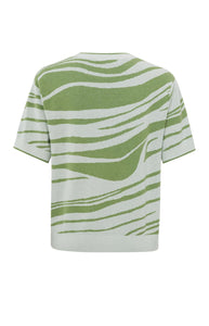 Jacquard Sweater - Green Print