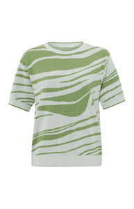 Jacquard Sweater - Green Print