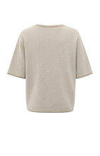 Load image into Gallery viewer, Jacquard Knit Tee - Sand Beige
