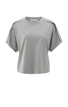 Load image into Gallery viewer, Cotton Jersey Top With Fold Detail - Grey
