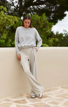 Load image into Gallery viewer, Jersey wide leg trousers with elastic waist - Slate Grey

