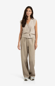 Knit Sweater Vest With Asymmetric Buttons