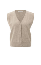 Load image into Gallery viewer, Knit Sweater Vest With Asymmetric Buttons
