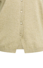 Load image into Gallery viewer, Knitted top with button detail - Olive Grey Green
