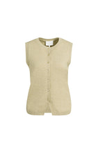 Load image into Gallery viewer, Knitted top with button detail - Olive Grey Green

