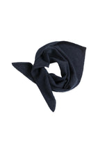 Load image into Gallery viewer, Cotton Blend Knitted Triangle Scarf - Black
