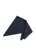Load image into Gallery viewer, Cotton Blend Knitted Triangle Scarf - Black
