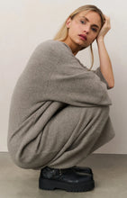Load image into Gallery viewer, Knit V Neck Dress - Brown Grey
