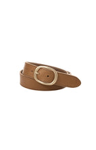 Load image into Gallery viewer, Leather Belt with rounded buckle
