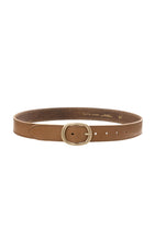 Load image into Gallery viewer, Leather Belt with rounded buckle
