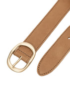 Load image into Gallery viewer, Leather Belt with rounded buckle

