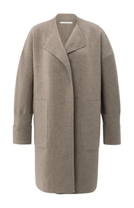 Long Coatigan - Brown Melange
