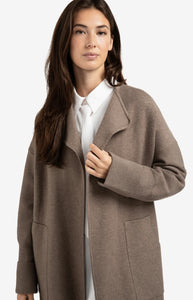 Long Coatigan - Brown Melange
