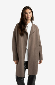 Long Coatigan - Brown Melange