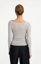 Load image into Gallery viewer, Boat Neck Long Sleeve Top - Grey
