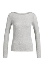 Load image into Gallery viewer, Boat Neck Long Sleeve Top - Grey

