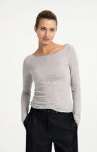 Load image into Gallery viewer, Boat Neck Long Sleeve Top - Odyssey Grey
