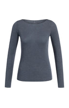 Load image into Gallery viewer, Boat Neck Long Sleeve Top - Odyssey Grey
