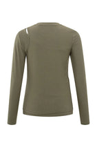 Load image into Gallery viewer, Long Sleeve Top with Cutouts - Stone Grey
