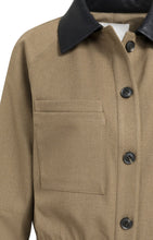 Load image into Gallery viewer, Jacket with contrast collar - Teak Brown Melange
