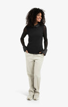 Load image into Gallery viewer, Mesh Long Sleeve Top with removable cuffs - Black
