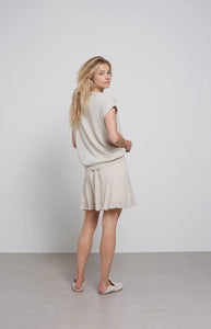 Printed Skirt - Mocha Meringue Sand