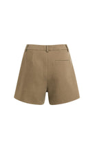 Load image into Gallery viewer, Skort with pleat detail - Teak Brown
